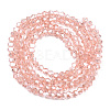 Transparent Electroplate Glass Beads Strands GLAA-F029-2mm-C15-2