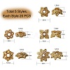 100Pcs 5 Styles Multi-Petal Alloy Bead Caps PALLOY-SZ0001-32-2