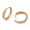 Brass Micro Pave Cubic Zirconia Hoop Earrings for Women EJEW-M238-25KCG-2