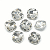 Pointed Back Glass Rhinestone Cabochons RGLA-T032-12x12mm-01-1