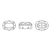 Preciosa&reg MAXIMA Crystal Sew-On Cups X-PRC-SB14-40010-S-5