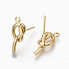 Brass Stud Earring Findings KK-R117-060-NF-2