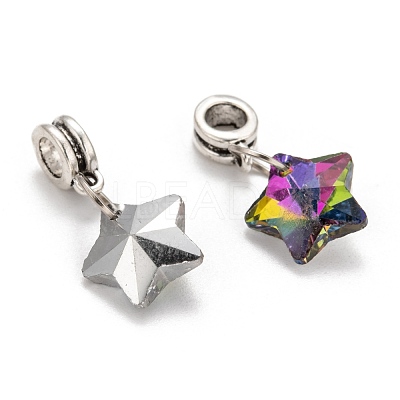 Tibetan Style Alloy Large Hole European Dangle Charms PALLOY-JF00040-1