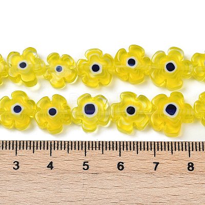 Handmade Millefiori Glass Bead Strands LAMP-J035-10mm-58-1