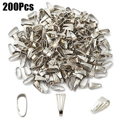 200Pcs Iron Snap on Bails IFIN-YW0003-74P-1