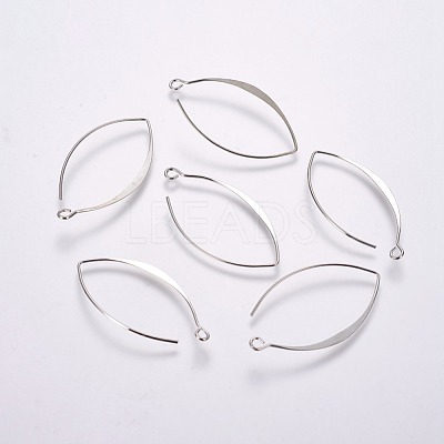 Rack Plating Alloy Earring Hooks PALLOY-WH0065-33P-1