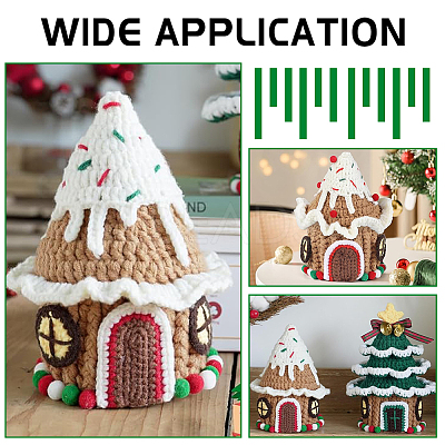 1Set Christmas Theme DIY Crochet Kit for Beginners DIY-SC0027-78B-1