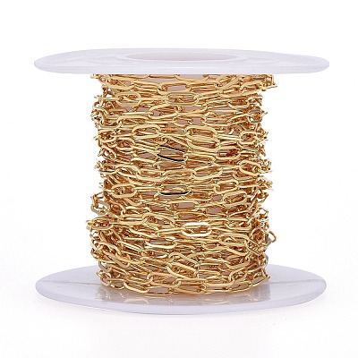 Soldered Brass Paperclip Chains CHC-G005-06G-01-1