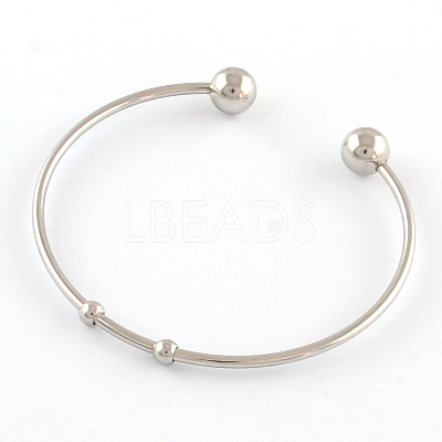 Tarnish Resistant 304 Stainless Steel Cuff Bangle Making STAS-R069-01-1