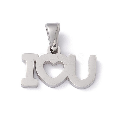 Non-Tarnish Valentine's Day 304 Stainless Steel Charms STAS-G284-11P-1