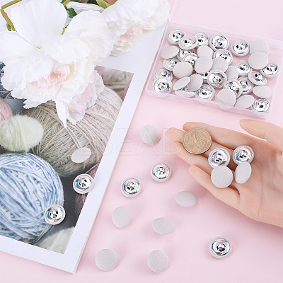 50Pcs 1-Hole Cloth Buttons DIY-GF0008-50A-1