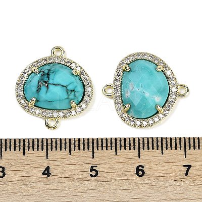 Dyed Natural Howlite Faceted Oval Links G-B126-01G-14-1