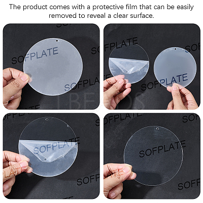 20Pcs Transparent Acrylic Big Pendants FIND-SP0005-61-1