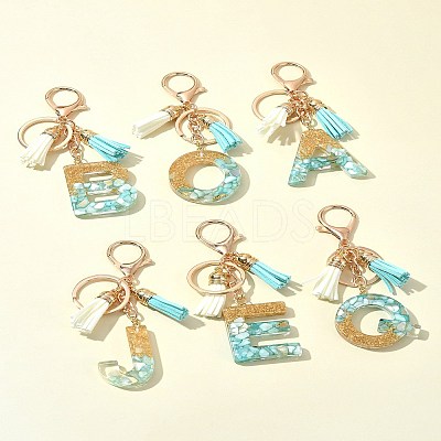 Transparent Epoxy Resin Pendant Keychains KEYC-FS00022-23-1