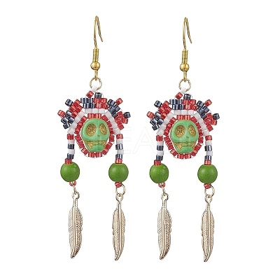 Iron Dangle Stud Earring EJEW-MZ00189-02-1