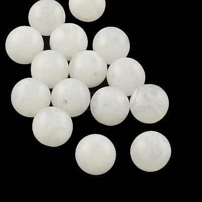 Round Imitation Gemstone Acrylic Beads OACR-R029-8mm-30-1