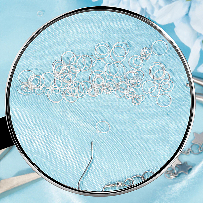 925 Sterling Silver Open Jump Rings FIND-CN0001-75B-1