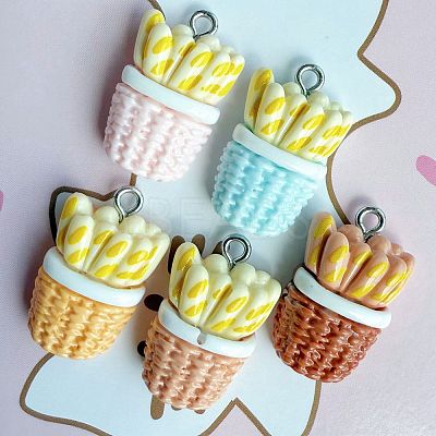 Opaque Resin Pendants RESI-F057-01-1