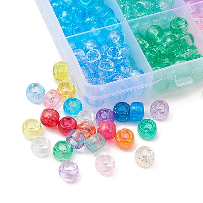 600Pcs 24 Style Transparent Plastic Beads KY-YW0001-48-1