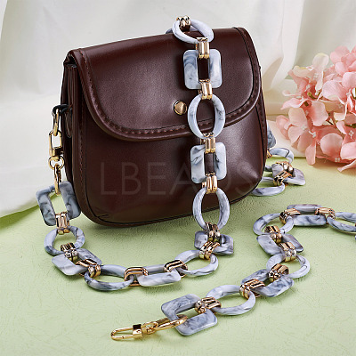 2Pcs Oval & Square Acrylic Bag Handle FIND-GN0001-14A-1