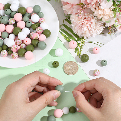100Pcs Silicone Beads SIL-PA0001-39A-1