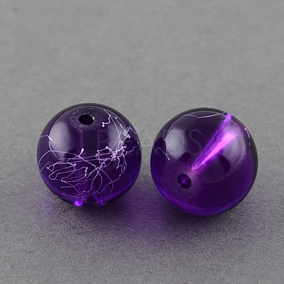Drawbench Transparent Glass Beads Strands X-GLAD-Q012-4mm-20-1
