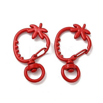 Spray Painted Alloy Swivel Lobster Claw Clasps X-FIND-A027-03-1