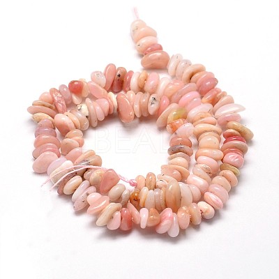 Natural Morganite Chip Beads Strands G-E271-85-1