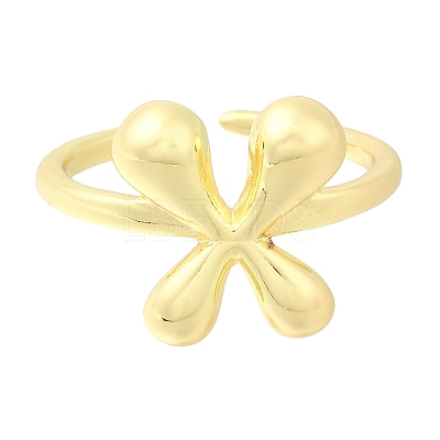 Rack Plating Brass Open Cuff Rings RJEW-S394-01G-X-1