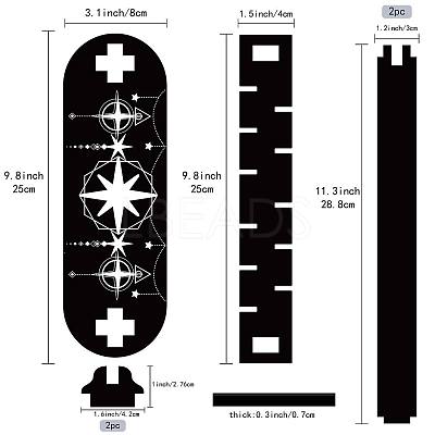 Wooden Crystal Display Shelf DJEW-WH0048-013-1