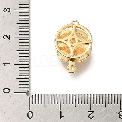 Brass Box Clasps with Resin KK-H480-07G-1