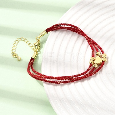 Polyester Multi-Strand Bracelets FB-CBA983F-02G-06-1