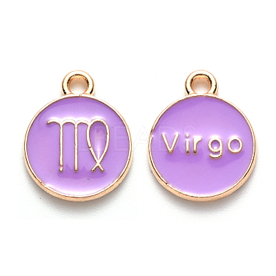 Alloy Enamel Pendants X-ENAM-S124-01A-01B-1