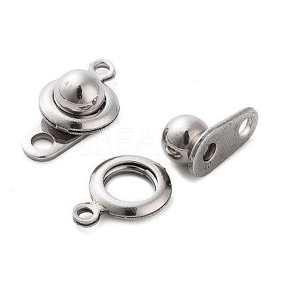 Non-Tarnish 201 Stainless Steel Snap Clasps STAS-K212-01P-01-1