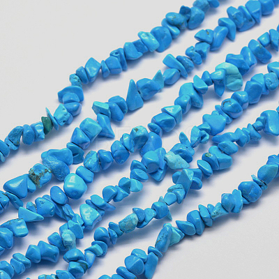 Synthetic Turquoise Chip Bead Strands X-G-M205-54-1