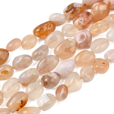 Natural Cherry Blossom Agate Beads Strands G-Z107-A01-1