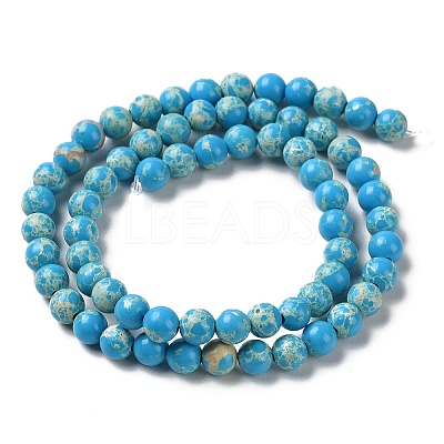 Synthetic Imperial Jasper Dyed Beads Strands G-D077-A01-01J-1