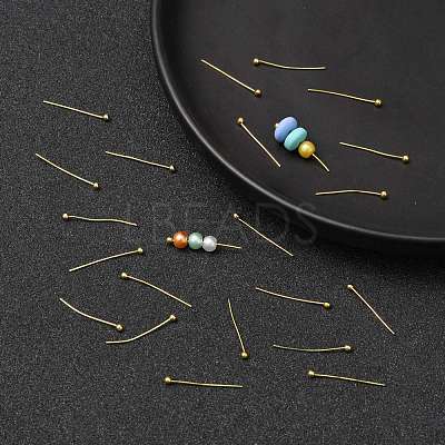 Brass Ball Head Pins KK-R020-04G-1