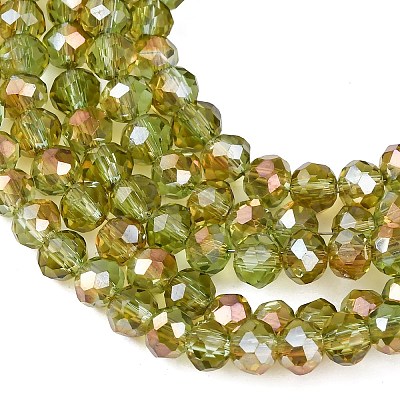 Electroplate Glass Beads Strands EGLA-A034-T4mm-J02-1