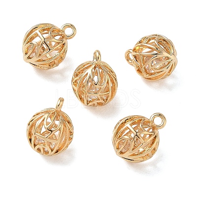 Brass Micro Pave Clear Cubic Zirconia Pendants KK-D261-01G-10-1