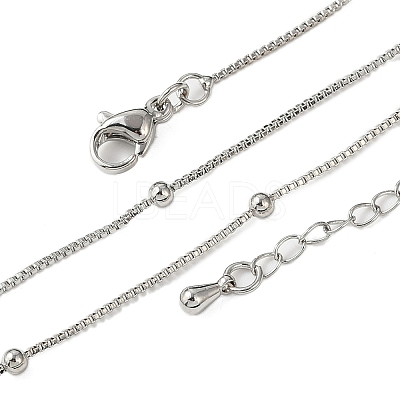 Brass Satellite Chains Necklaces for Women NJEW-D302-33P-1