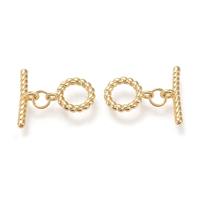 Brass Toggle Clasps KK-F820-03A-G-1
