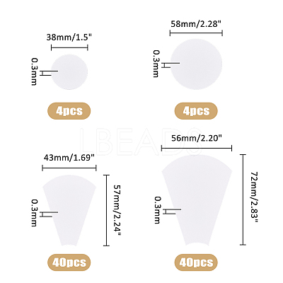 2 Bags 2 Styles Paper Quilting Templates DIY-DC0003-02-1