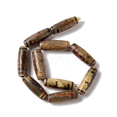 Tibetan Style dZi Beads Strands G-A024-01F-1