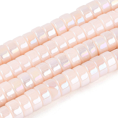 AB Color Plated Opaque Glass Beads Strands LS-GLAA-T026-3x6mm-P11-1
