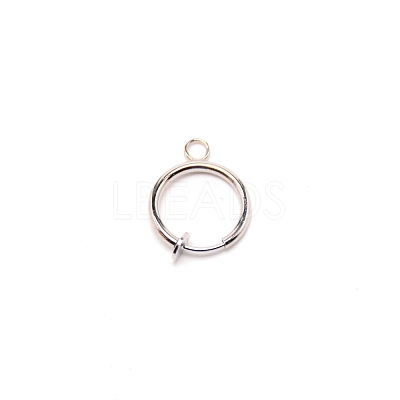 Brass Clip-on Hoop Earring Findings KK-WH0047-02D-1