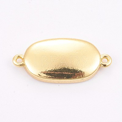 Brass Cabochon Connector Settings KK-F748-21G-1