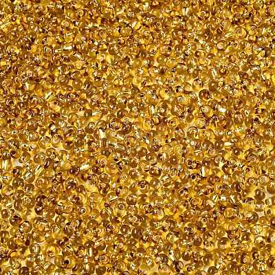6/0 Baking Paint Transparent Fringe Glass Seed Beads X1-SEED-N006-06C-1