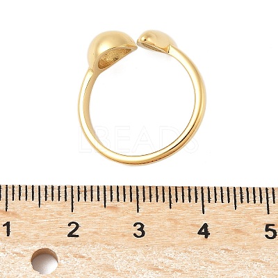 304 Stainless Steel Open Cuff Rings LS-RJEW-S627-01B-G-1