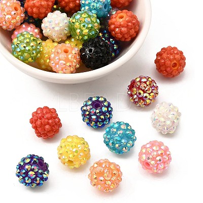 AB-Color Resin Rhinestone Beads RESI-S315-12x14-M-1
